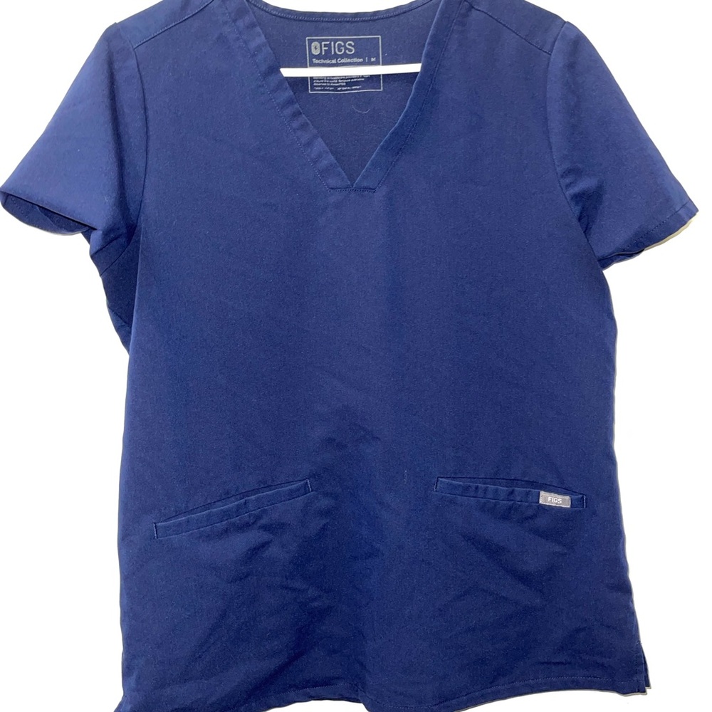 Navy Blue Figs Scrub Set